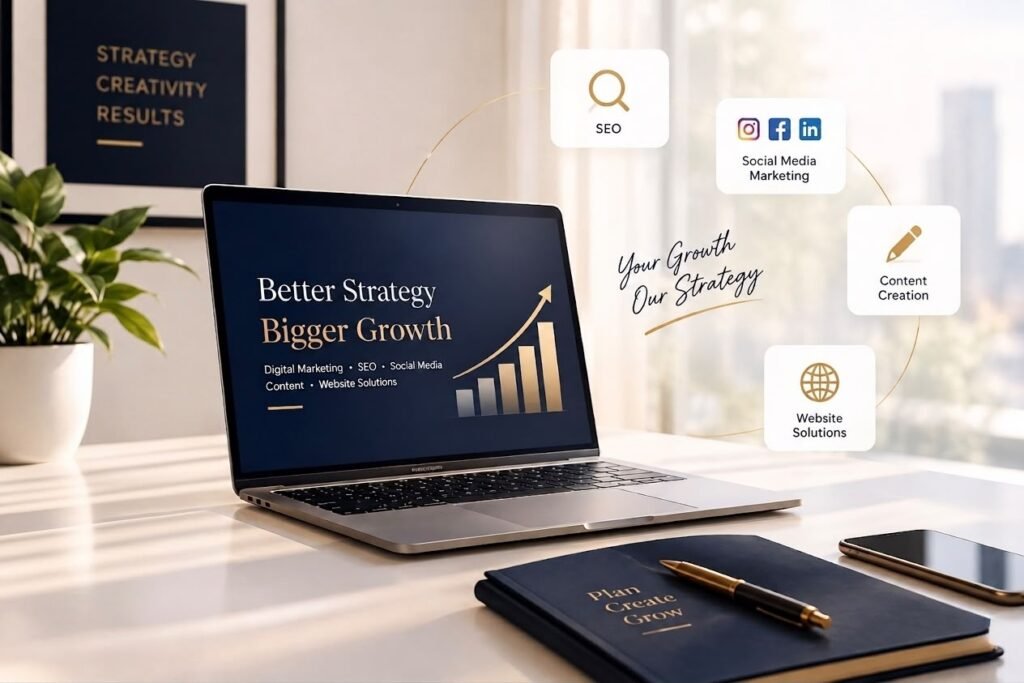 digital marketing agency working on strategies and business growth